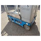 Genie Lift Model GR-15 Runabout Electric Aerial Work Platform Powers up see video of it running and driving.