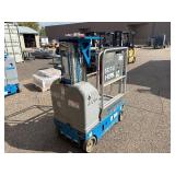 Genie Lift Model GR-15 Runabout Electric Aerial Work Platform Powers up see video of it running and driving.