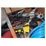 Assorted Hardware - Tools, Airhose, Brooms Assorted Hardware - Tools, Airhose, Brooms