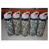 *5* Plastic Water Bottles with Camo Coozies *5* Plastic Water Bottles with Camo Coozies