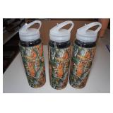 *3* Plastic Water Bottles with Camo Coozies *3* Plastic Water Bottles with Camo Coozies