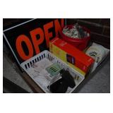Assorted Retail Accessories - Tags, Tag Gun, Open Sign Assorted Retail Accessories - Tags, Tag Gun, Open Sign