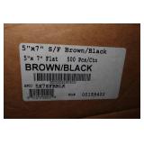 *2* 500-Packs of Flat Roofing Metal - 5"x7", Brown/Black *2* 500-Packs of Flat Roofing Metal - 5"x7", Brown/Black
