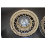 *2* Kelsey Hayes Bent Spoke Wire Wheels with Caps *2* Kelsey Hayes Bent Spoke Wire Wheels with Caps