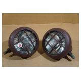 Antique Automotive Lights with Protective Grid