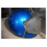Vintage Blue Helmet with Shield