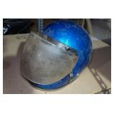 Vintage Blue Helmet with Shield