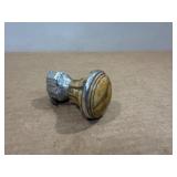 Antique Fluted Bakelite Knob with Chrome Mount