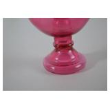 Vintage Fenton Cranberry Art Glass Epergne Vase with Ruffled Edge