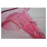 Fenton Victorian-style Pink Art Glass Epergne Horn, 6 inch