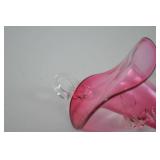 Fenton Victorian-style Pink Art Glass Epergne Horn, 6 inch