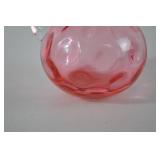 Pink Fenton Glass Cruet with Stopper