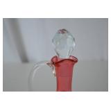 Pink Fenton Glass Cruet with Stopper