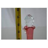 Pink Fenton Glass Cruet with Stopper