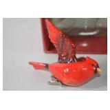Pair of Cardinal Bird Clip Ornaments with Original Box