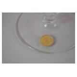 Set of 6 Theresienthal Pink Stemmed Glasses, Clear Base, Spain Marked