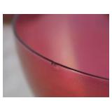 Set of 8 Imperial Glass Ruby Red Glass Coupes - Clear Bubble Stems