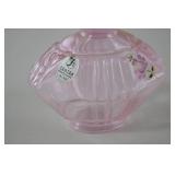 Fenton Art Glass Pink Perfume Bottle with Stopper