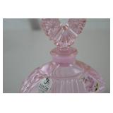 Fenton Art Glass Pink Perfume Bottle with Stopper
