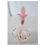 Fenton Handpainted Art Glass Perfume Bottle with Stopper