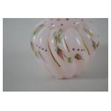 Fenton Handpainted Art Glass Perfume Bottle with Stopper