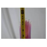 Vintage Fenton cranberry opalescent hobnail swung vase