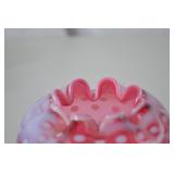 Fenton Cranberry Opalescent Hobnail Art Glass Vase