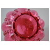 Fenton cranberry opalescent glass vase