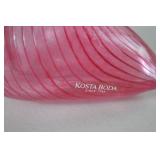 Kosta Boda Pink Glass Heart Paperweight, 4 Inches