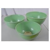 Anchor Hocking Fire-King Jadeite Mixing Bowl Set (3pc, 2000)