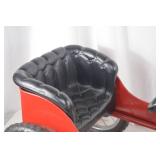 1938 Style Red Pedal Car with Black Seat and Chrome Accents