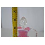 Vintage Fenton Hobnail Pink Opalescent Glass Cruet with Stopper