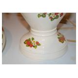 Vintage Strawberry Motif Table Lamp