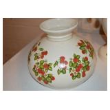 Vintage Strawberry Motif Table Lamp