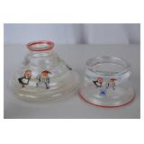 Magnor Norway Hand Painted Glassware Set - Carafe & 10 Glasses