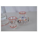 Magnor Norway Hand Painted Glassware Set - Carafe & 10 Glasses