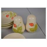 Strawberry Pattern Ceramic Dinnerware Set - Plates, Cups, Bowls & More