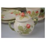 Strawberry Pattern Ceramic Dinnerware Set - Plates, Cups, Bowls & More