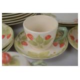 Strawberry Pattern Ceramic Dinnerware Set - Plates, Cups, Bowls & More