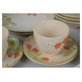 Strawberry Pattern Ceramic Dinnerware Set - Plates, Cups, Bowls & More