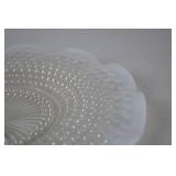 Vintage hobnail opalescent glass plate, 11 in.