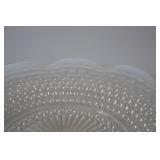 Vintage hobnail opalescent glass plate, 11 in.