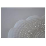 Vintage hobnail opalescent glass plate, 11 in.