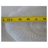 Vintage hobnail opalescent glass plate, 11 in.