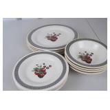 Pfaltzgraff Farmers Market Strawberry Plates and Bowls - Set of 12