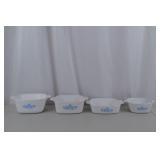 Set of 4 CorningWare Blue Cornflower Casserole Dishes - Assorted Sizes