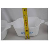 Set of 4 CorningWare Blue Cornflower Casserole Dishes - Assorted Sizes