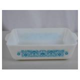 Pyrex 1.5 Quart Blue Pattern Glass Baking Dish