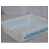Pyrex 1.5 Quart Blue Pattern Glass Baking Dish