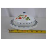 Porcelain Strawberry Motif Covered Dish and Plate Set